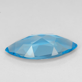 Topaze bleue naturelle marquise, 5,63 ct, IF