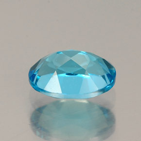 Topaze bleue naturelle coupe ovale, 1,08 ct, VS