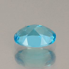 Topaze bleue naturelle coupe ovale, 0,95 ct, VVS-VS