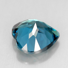 Topaze bleue naturelle forme de coeur, 4,14 ct, IF