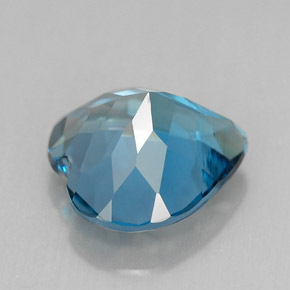 Topaze bleue naturelle forme de coeur, 3,70 ct, VVS