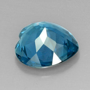 Topaze bleue naturelle forme de coeur, 8,02 ct, VVS