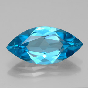 Topaze bleue naturelle marquise, 5,68 ct, VVS-VS