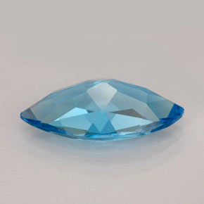 Topaze bleue naturelle marquise, 6,26 ct, VVS