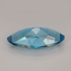 Topaze bleue naturelle marquise, 6,65 ct, VVS