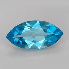 Topaze bleue naturelle marquise, 6,31 ct, IF