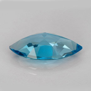 Topaze bleue naturelle marquise, 6,31 ct, IF