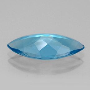 Topaze bleue naturelle marquise, 5,13 ct, VVS