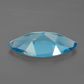 Topaze bleue naturelle marquise, 5,75 ct, VVS