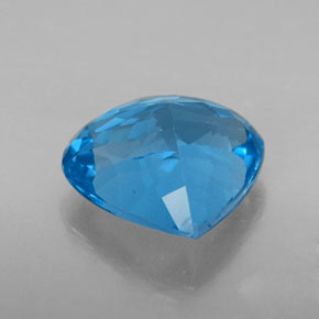 Topaze bleue naturelle en forme de poire, 7,50 ct, VVS