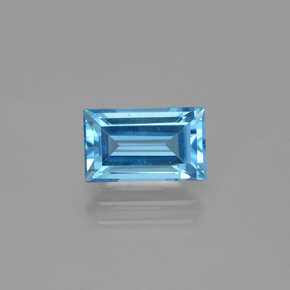 Topaze bleue naturelle baguette, 1,96 ct, VVS-VS