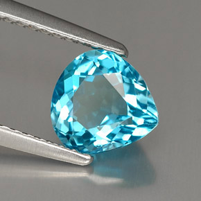 Topaze bleue naturelle en forme de poire, 1,54 ct, VVS-VS