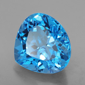 Topaze bleue naturelle en forme de poire, 8,71 ct, VVS-VS