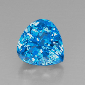 Topaze bleue naturelle en forme de poire, 8,09 ct, VVS-VS
