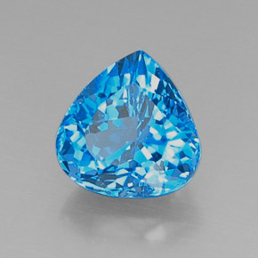 Topaze bleue naturelle en forme de poire, 8,09 ct, VVS-VS