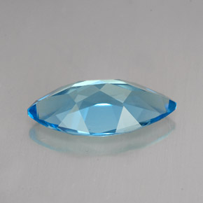 Topaze bleue naturelle marquise, 6,83 ct, VVS-VS