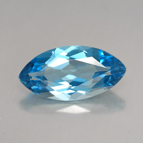 Topaze bleue naturelle marquise, 6,80 ct, VVS-VS