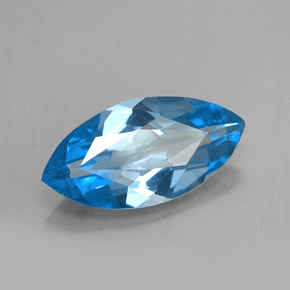 Topaze bleue naturelle marquise, 6,35 ct, VVS-VS