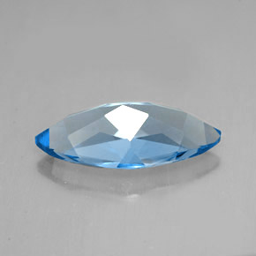 Topaze bleue naturelle marquise, 6,35 ct, VVS-VS