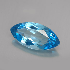Topaze bleue naturelle marquise, 6,75 ct, VVS