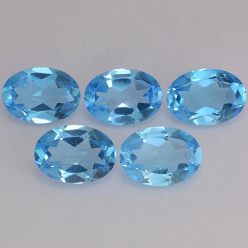 Achetez naturel 4,08ct bleue topaze gems, coupe ovale, en provenance brésil chez gemselect. en stock, livraison internationale!