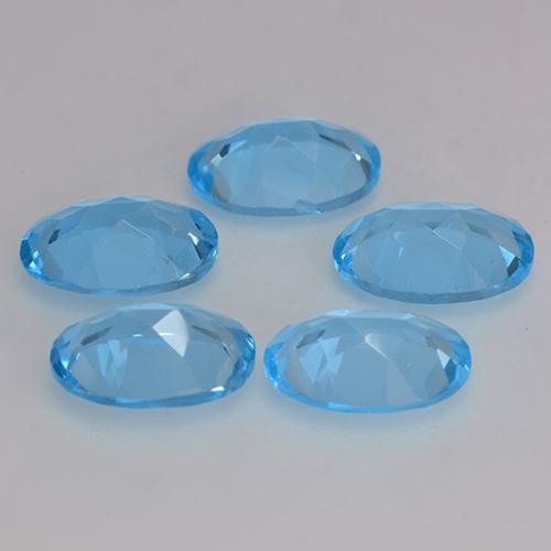 Achetez naturel 4,08ct bleue topaze gems, coupe ovale, en provenance brésil chez gemselect. en stock, livraison internationale!