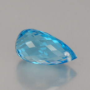 Topaze bleue naturelle briolette, 2,40 ct, VVS