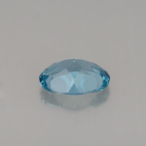 Topaze bleue naturelle coupe ovale, 1,42 ct, VVS