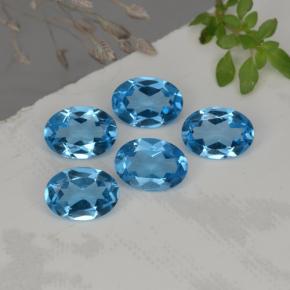 Achetez naturel 4,15ct bleue topaze gems, coupe ovale, en provenance brésil chez gemselect. en stock, livraison internationale!