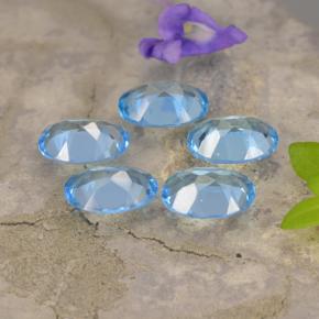 Achetez naturel 3,90ct bleue topaze gems, coupe ovale, en provenance brésil chez gemselect. en stock, livraison internationale!