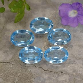 Achetez naturel 3,82ct bleue topaze gems, coupe ovale, en provenance brésil chez gemselect. en stock, livraison internationale!