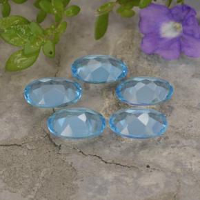 Achetez naturel 3,82ct bleue topaze gems, coupe ovale, en provenance brésil chez gemselect. en stock, livraison internationale!