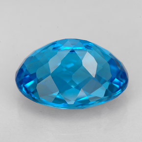 Topaze bleue naturelle coupe ovale, 9,80 ct, VS