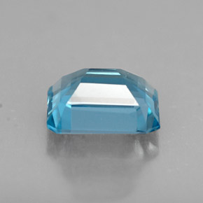 Topaze bleue naturelle taille émeraude, 1,69 ct, VVS
