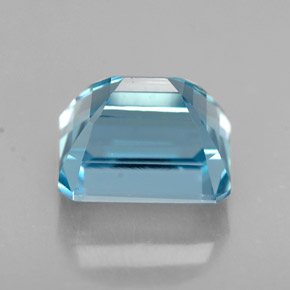 Topaze bleue naturelle taille émeraude, 2,62 ct, VVS