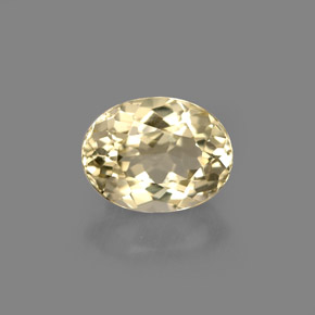 Topaze jaune naturelle coupe ovale, 2,33 ct, VVS