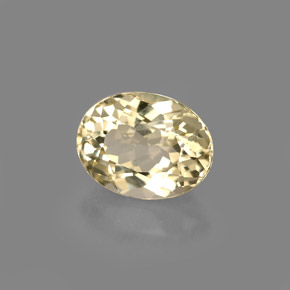 Topaze jaune naturelle coupe ovale, 2,33 ct, VVS