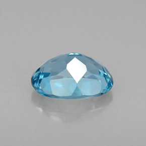 Topaze bleue naturelle coupe ovale, 1,81 ct, VVS-VS