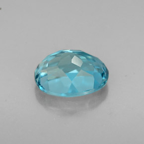 Topaze bleue naturelle coupe ovale, 1,81 ct, VVS-VS