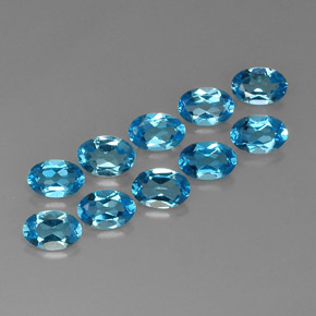 Achetez naturel ct bleue topaze gems, coupe ovale, en provenance brésil chez gemselect. en stock, livraison internationale!