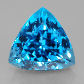 Topaze bleue naturelle trillion, 9,40 ct, VVS