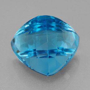 Topaze bleue naturelle trillion, 9,40 ct, VVS