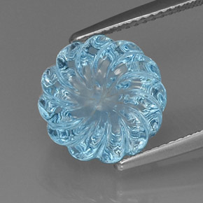 Topaze bleue naturelle forme fantaisie, 8,90 ct, transparent