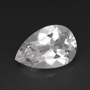 Topaze blanc naturelle en forme de poire, 3,63 ct, VVS-VS
