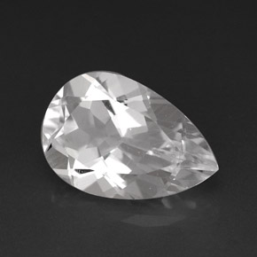 Topaze blanc naturelle en forme de poire, 3,63 ct, VVS-VS