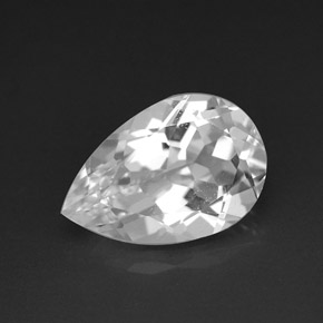 Topaze blanc naturelle en forme de poire, 3,65 ct, VVS-VS