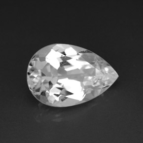 Topaze blanc naturelle en forme de poire, 3,65 ct, VVS-VS