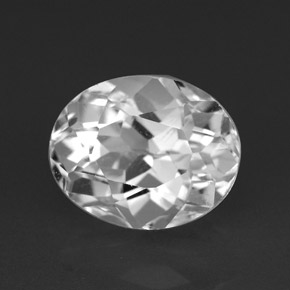 Topaze blanc naturelle coupe ovale, 4,39 ct, VVS-VS