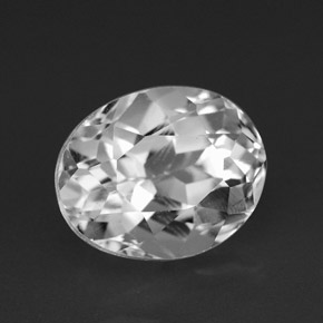Topaze blanc naturelle coupe ovale, 4,39 ct, VVS-VS