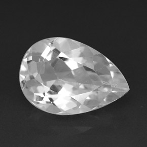Topaze blanc naturelle en forme de poire, 3,92 ct, VVS-VS